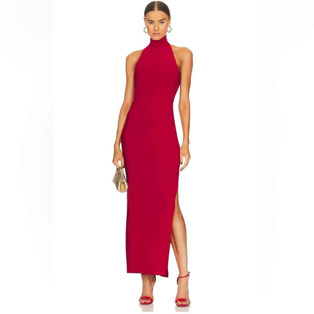 Norma Kamali Strapless Red Dress